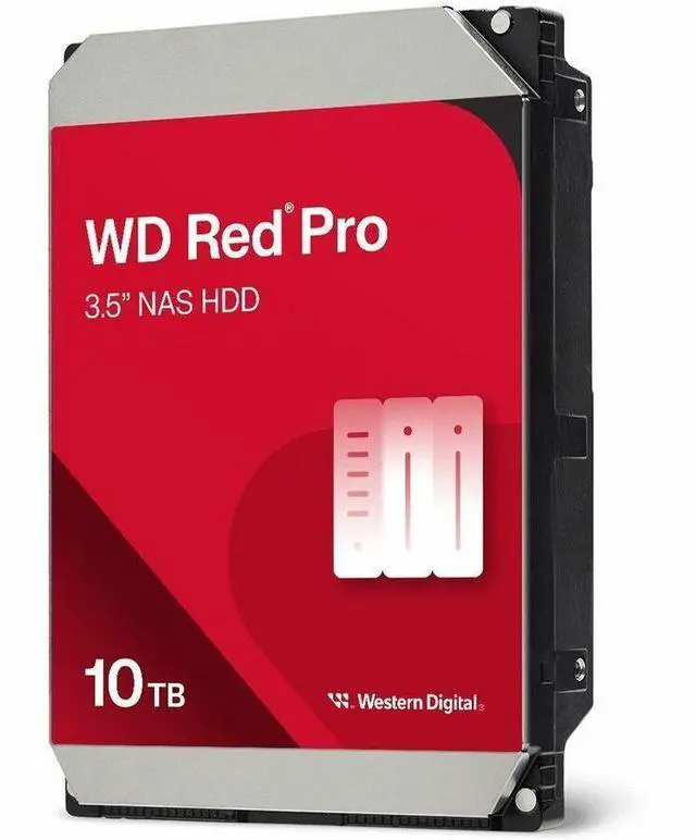 Alt view image 4 of 10 - Western Digital 10TB WD Red Pro NAS Internal Hard Drive HDD - 7200 RPM, SATA 6 Gb/s, CMR, 512 MB Cache, 3.5" - WD103KFBX