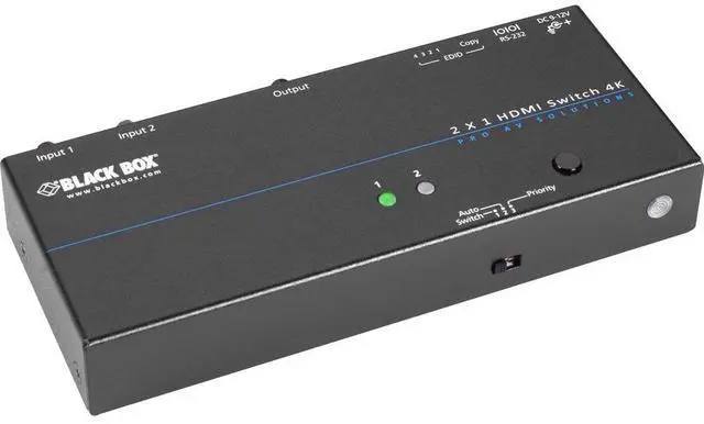 Alt view image 7 of 16 - Black Box Network Services VSW-HDMI2X1-4K 4k Hdmi Switch 2 1