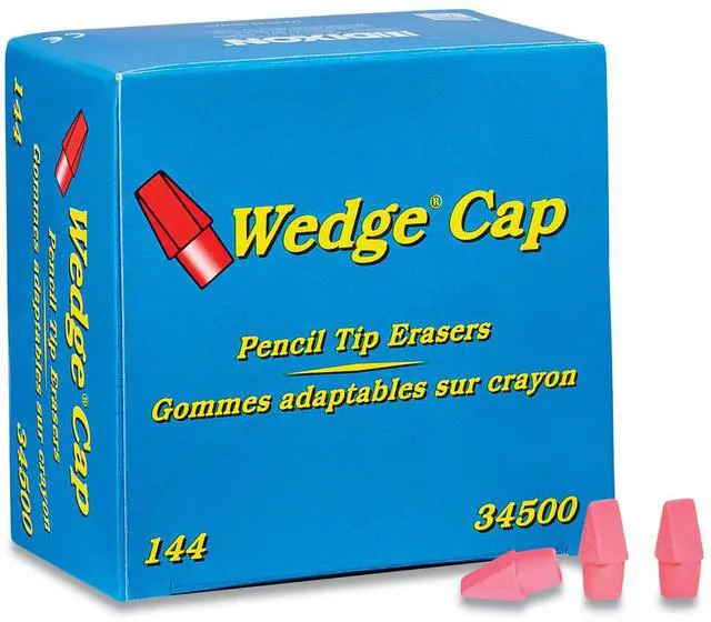 Alt view image 2 of 4 - Wedge Pencil Cap Erasers, Pink, Pack of 144