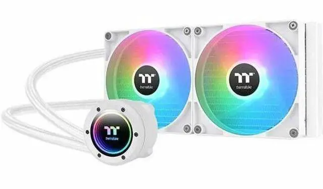 Alt view image 9 of 12 - Thermaltake TH280 V2 ARGB Snow CL-W377-PL14SW-A Liquid / Water Cooling