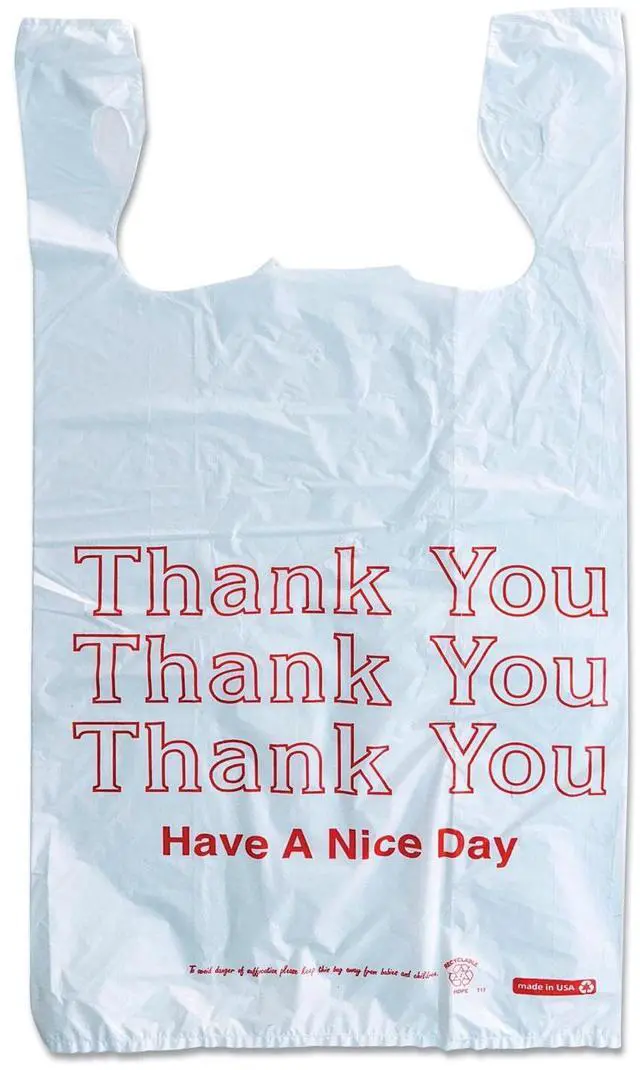 Alt view image 2 of 8 - Avery Monarch 22"H x 11.5"W x 6.5"D Plastic Shopping Bags White 925128