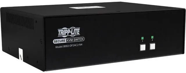 Alt view image 7 of 10 - Tripp Lite by Eaton Secure KVM Switch, 2-Port, Dual Head, DP to DP, 4K, TAA