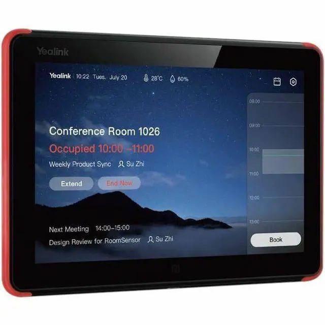 Alt view image 3 of 3 - Yealink Multifunctional Meeting Room Scheduling Panel 1303117