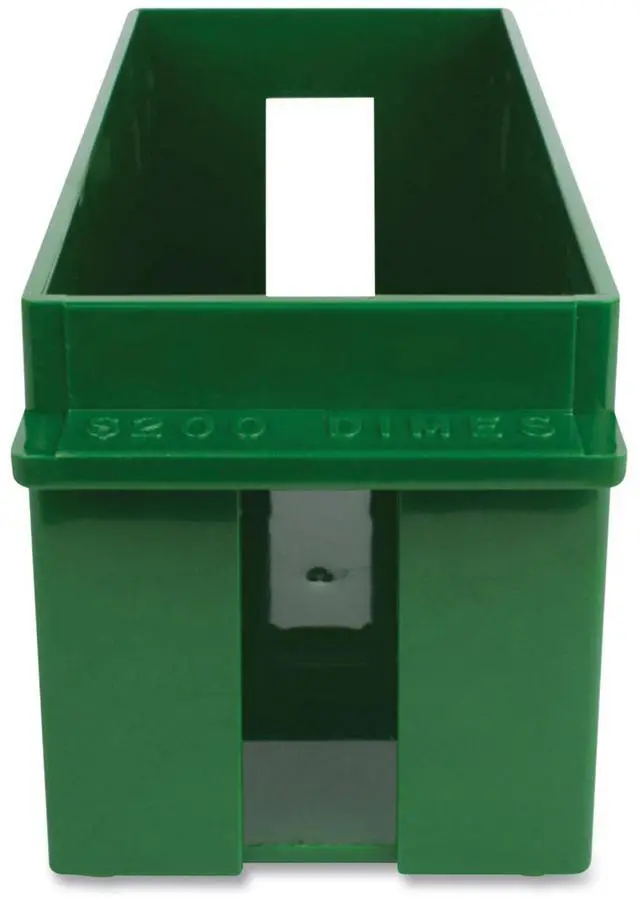 Main image of Controltek Extra-Capacity Dime Coin Tray Compartment 10.5x4.75x5in Green 560166