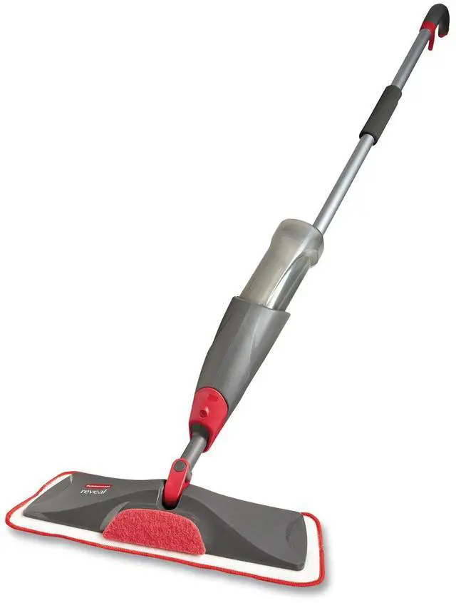 Alt view image 5 of 8 - Rubbermaid Reveal Microfiber Spray Mop Kit Silver/Black Handle 2856049