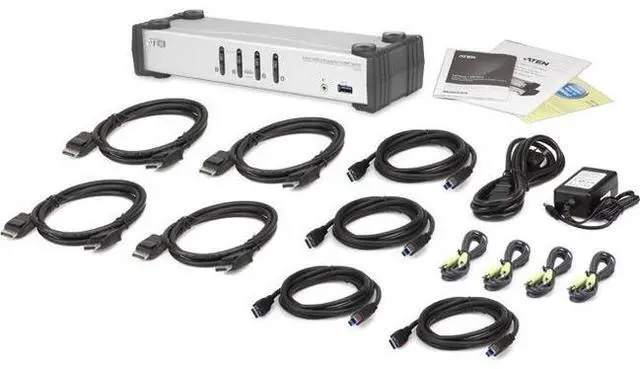 Alt view image 7 of 8 - ATEN CS1914 4-Port USB 3.0 DisplayPort KVMP Switch