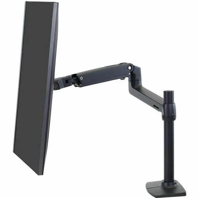 Alt view image 2 of 8 - Ergotron LX Desk Mount Monitor Arm Tall Pole Matte Black Matte Black