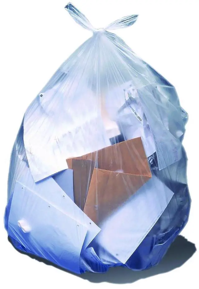 Alt view image 3 of 3 - Low-Density Can Liners 10 gal 0.35 mil 24" x 23" Clear Flat Pack 1000/Carton D4823RC