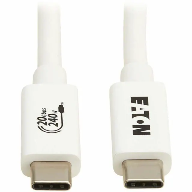 Alt view image 2 of 7 - Tripp Lite series USB4 20Gbps Cable (M/M), White, 6.6 ft. U521-1P0M-WH20G
