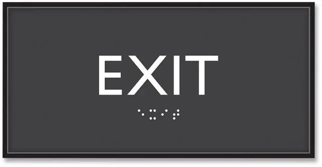 Alt view image 2 of 5 - ADA Sign Exit Plastic 4 x 4 Clear/White 69922