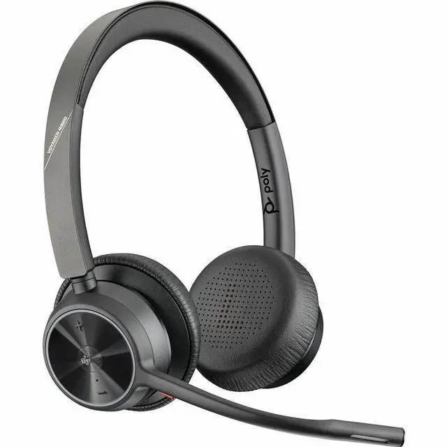 Alt view image 9 of 15 - Poly Voyager 4320-M Binaural On-Ear Wireless Headset w/ BT700 7E2M1AAABA