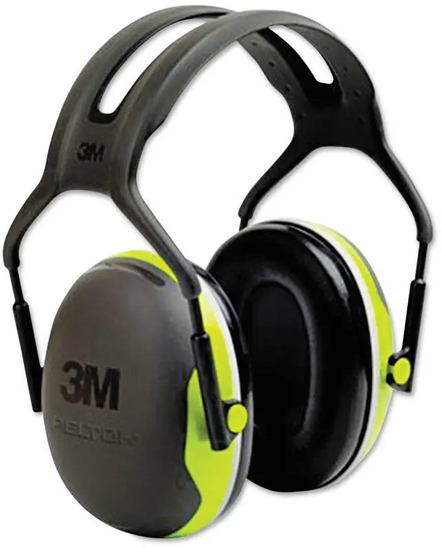 Alt view image 12 of 20 - 3M PELTOR X4 Earmuffs, 27 dB NRR, Fluorescent Yellow-Green X4A