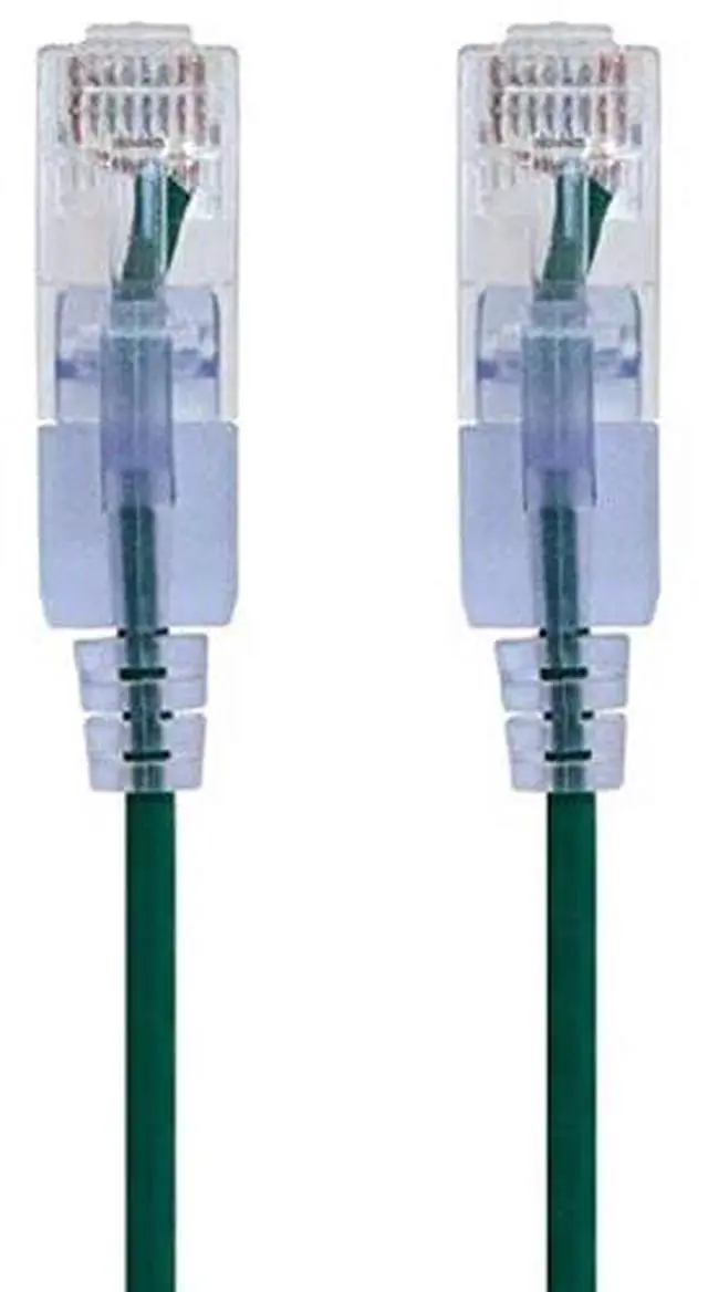 Alt view image 2 of 7 - Monoprice Cat6A Ethernet Patch Cable - 5 Feet - Green (10 Pack) Snagless RJ45 550Mhz UTP Pure Bare Copper Wire 10G 30AWG - SlimRun Series