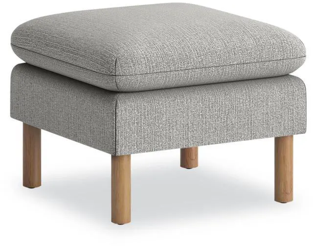 Alt view image 2 of 4 - Parkwyn Series Ottoman 23" x 23" x 17.5" Gray/Oak HONVP3LOTTGRY