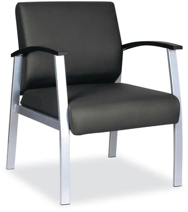 Alt view image 5 of 20 - Alera metaLounge Series Mid-Back Guest Chair, 21.85" x 23.62" x 17.71", Black