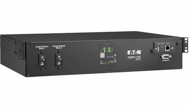 Main image of Tripp Lite PDUMNH30HVAT2 19-Outlets PDU Monitored - NEMA L6-30P - 16 x IEC 60320 C13, 2 x IEC 60320 C19, 1 x NEMA L6-30R - 230 V AC - Network (RJ-45) - 2U - Horizontal - Wall-mountable, Rack-mountable