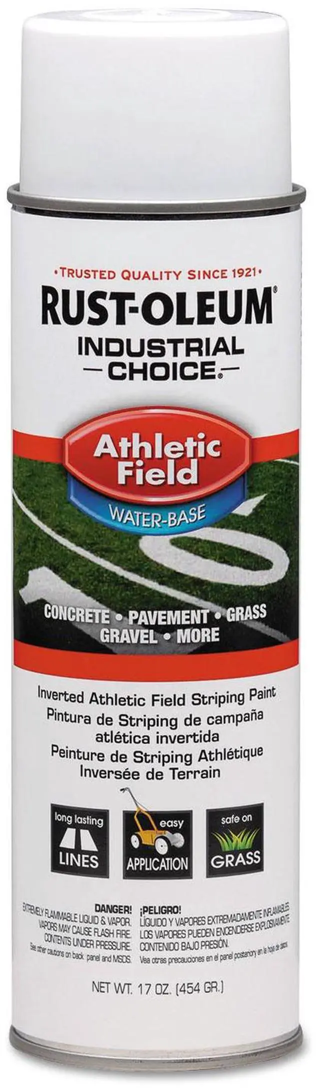 Alt view image 8 of 8 - RUST-OLEUM 206043 Athletic Field Striping Machine Aerosol, 17 oz., White, Water