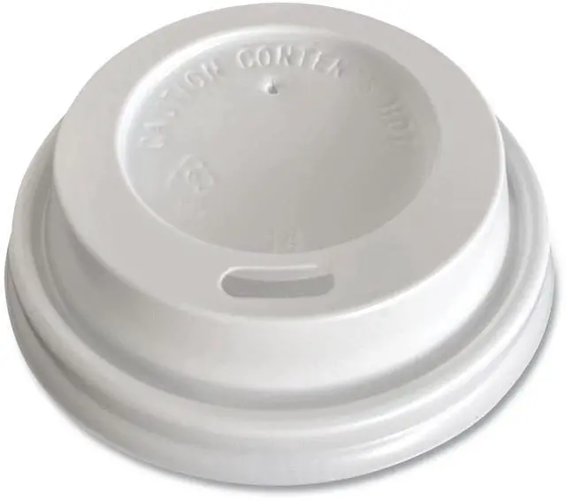 Alt view image 2 of 2 - Hot Cup Lids Fits 4 oz Hot Cups Plastic White 1000/Carton BWKHOTWH4