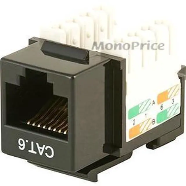 Alt view image 8 of 11 - Monoprice Cat5e Punch Down Keystone Jack - Orange