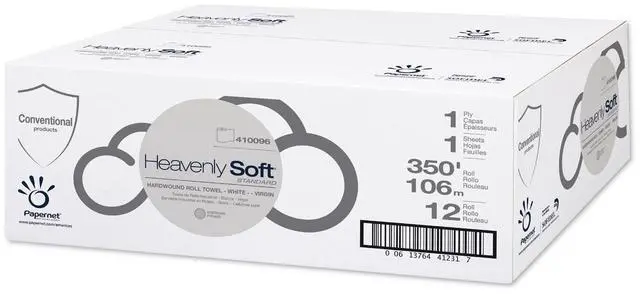 Alt view image 9 of 9 - Papernet Heavenly Soft Paper Towel 7.8" x 350 ft White 12 Rolls /Carton 410096