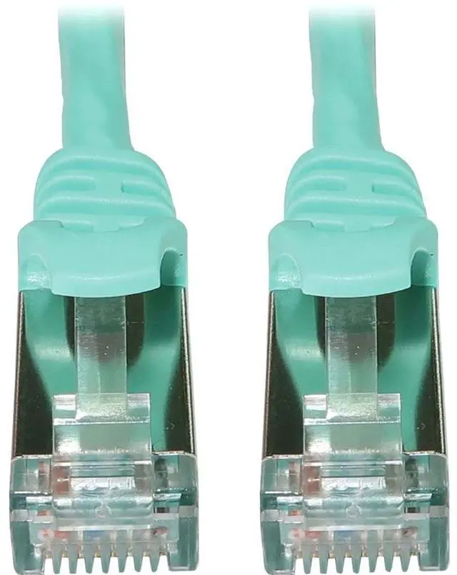 Alt view image 8 of 11 - Eaton Tripp Lite Series Cat6a 10G Snagless Shielded Slim STP Ethernet Cable RJ45 M/M PoE Aqua 10 ft. 3.1 m