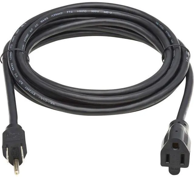 Main image of Tripp Lite 10ft Power Extension Cord NEMA 5-15P to NEMA 5-15R Black P02201013A