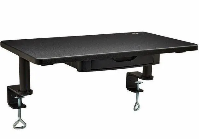Alt view image 9 of 15 - Tripp Lite Clamp-on Universal Monitor Riser Stand with Storage Drawer, Monitor Shelf for Desk, Black, TAA Complaint, 5-Year Warranty (WWSSC Clamp-On Series)