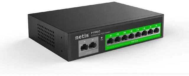 Alt view image 7 of 10 - Netis P110GC 8GE Gigabit PoE Switch and 2GE Gigabit Uplink | 30W PoE+ Per Port 802.3af/at PoE Budget 120W | with 4KV Lightning Protection, Internal Power Supply and Long Distance Data Transmission