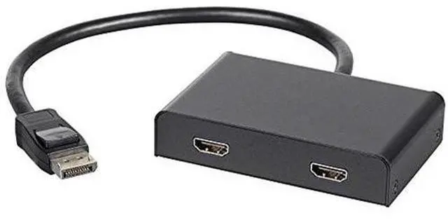 Alt view image 7 of 7 - Monoprice 2-Port DisplayPort 1.2 to HDMI Multi-Stream Transport (MST) Hub, Ideal For Digital Signage And Large Video Displays In Schools, Churches