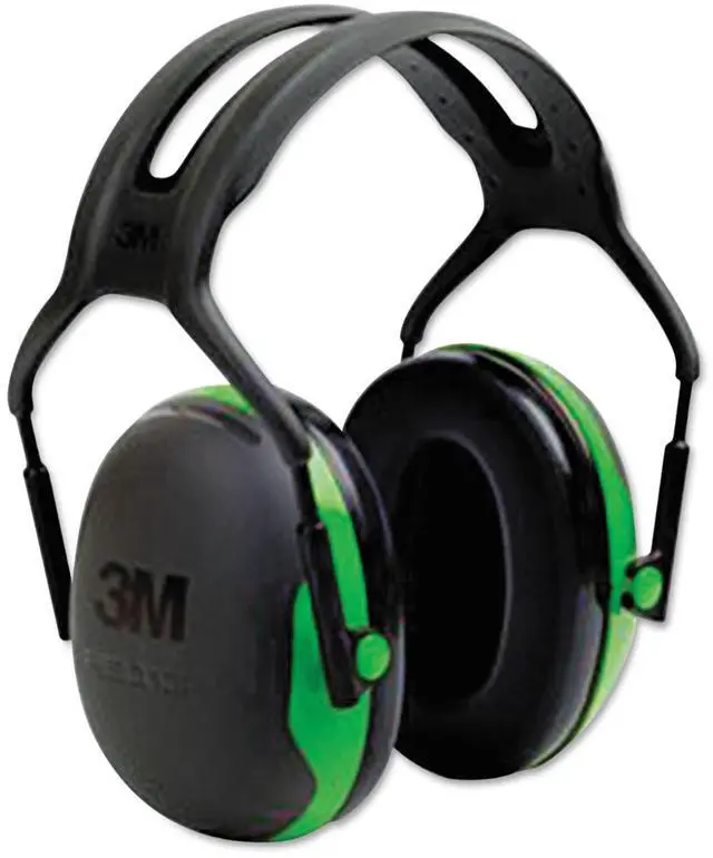 Alt view image 6 of 12 - 3M - X1A - 22dB Over-the-Head Ear Muffs, Black, Green