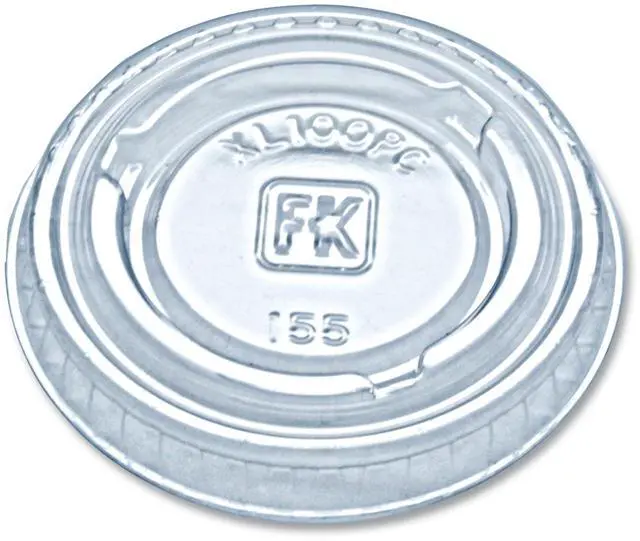 Alt view image 2 of 2 - Fabri-Kal 0.75-1oz Portion Cup Flat Lid Clear 2500Ct 9505082