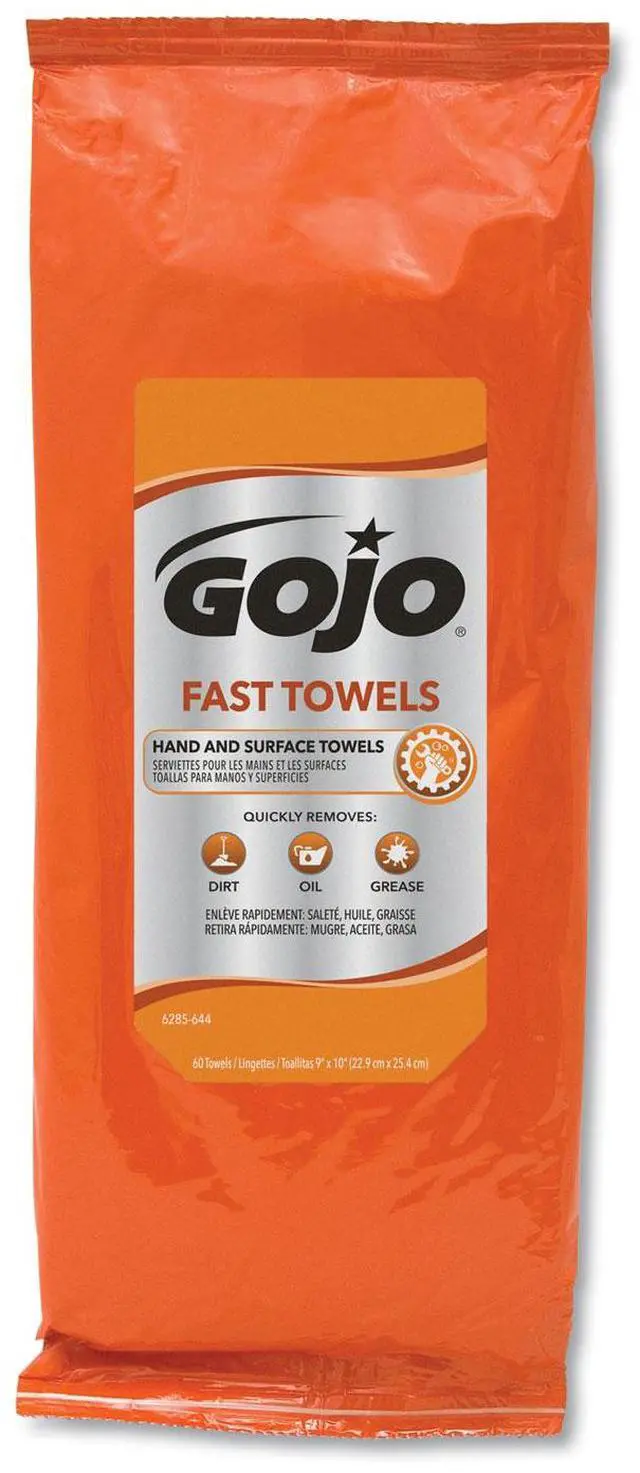 Alt view image 2 of 7 - 6285-06 GOJO 60 Count Toolbox Pak FAST WIPES Hand Cleaning Towels