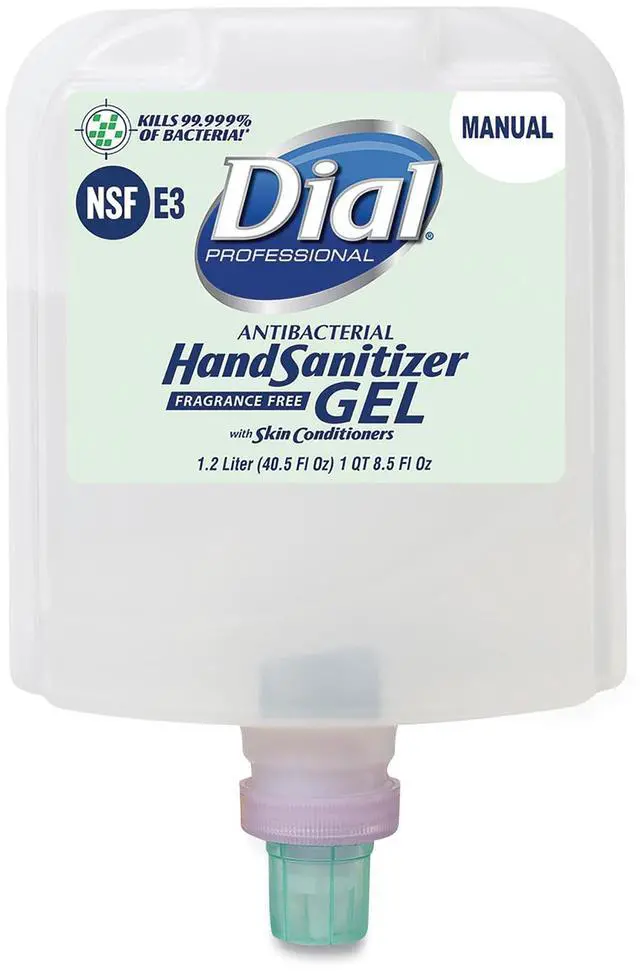 Alt view image 2 of 2 - Antibacterial Gel Hand Sanitizer Refill for Dial 1700 Dispenser 1.2 L Refill Fragrance-Free 3/Carton 19711