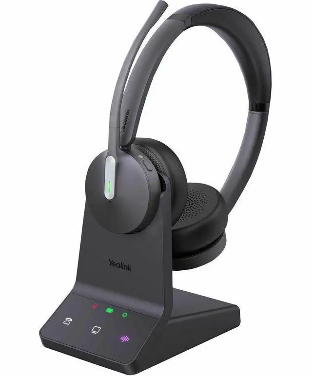 Alt view image 9 of 15 - Yealink WH64 Binaural On-Ear Wireless Headset WH64 DUAL UC