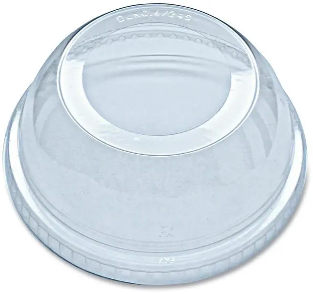 Alt view image 2 of 2 - Greenware Cold Drink Lids Dome Fits 16 oz to 24 oz Cold Cups Plastic Clear 1000/Carton DLKC1624S