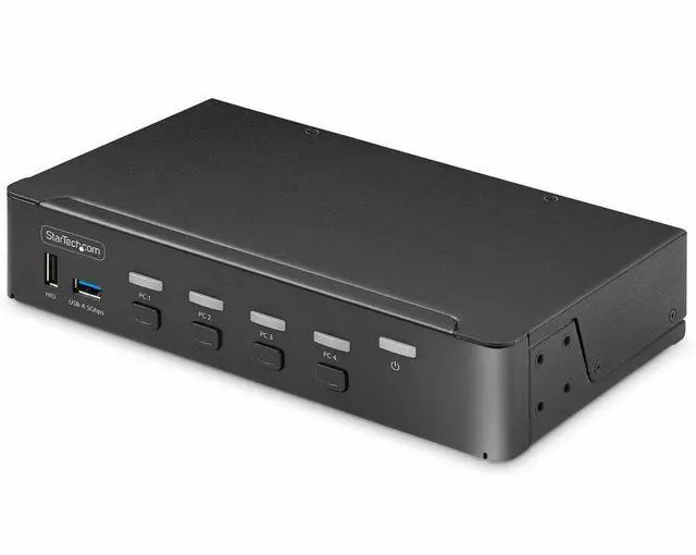 Alt view image 13 of 17 - StarTech 4-Port DisplayPort KVM Switch Single 4K 60Hz Monitor 6x USB Ports Hotkey & Push-Button Switching TAA Compliant P4AD122KVMSWITCH
