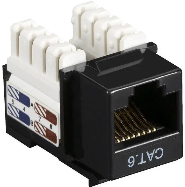 Alt view image 6 of 8 - Black Box CAT6 Value Line Keystone Jack, Black 10-Pack