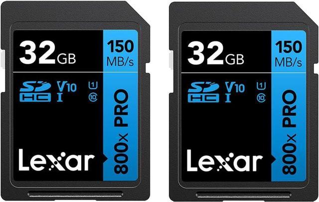 Alt view image 10 of 15 - Lexar High-Performance 800x PRO BLUE Series 32GB SDHC Memory Card Class 10 UHS-I V10 2/Pack (LSD0800P032G-B2NNU)