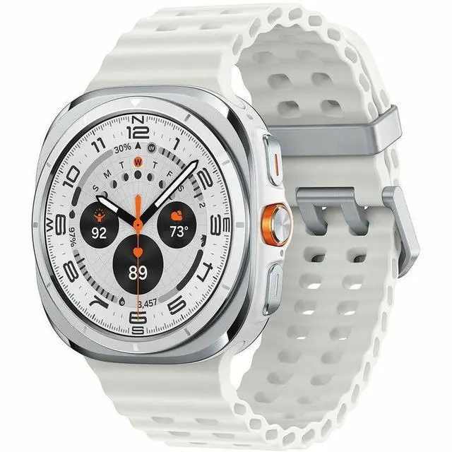 Alt view image 7 of 13 - Samsung Galaxy Watch Ultra 47mm Wi-Fi + LTE (L705U) Titanium White/Marine White