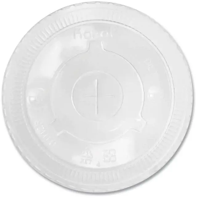 Alt view image 2 of 8 - PET Lids Flat Lid Fits 32 oz Cold Cups Plastic Clear 600/Carton CKCL1045