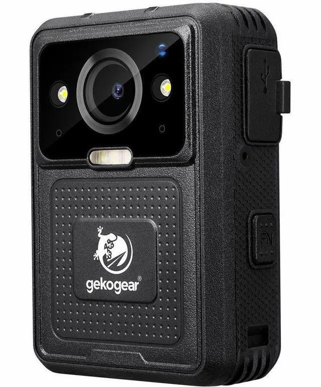 Alt view image 9 of 9 - GekoGear AEGIS 400 Digital Camcorder - 2" LCD Screen - 4K - Black - 32 Megapixel Image - H.264, H.265, MP4 - 128 GB Flash Memory - Bluetooth, IR LED, Microphone - USB - GPS - Wireless LAN - Weara