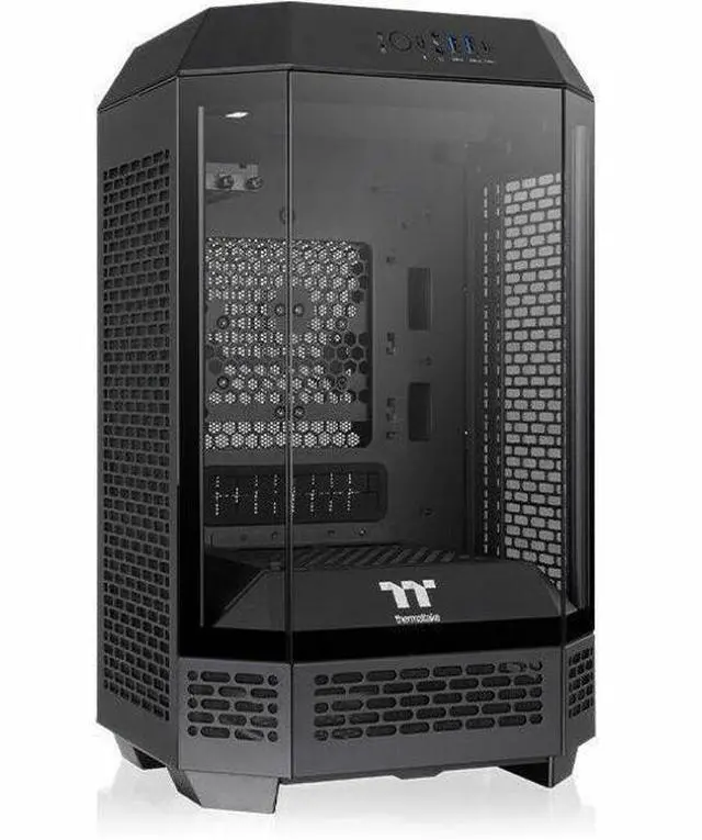 Alt view image 17 of 20 - Thermaltake Tower 250 Black Mini-ITX Mini Tower 2x120mm CT Fans Included 360mm Radiator Support 360mm GPU Clearance Dual Chamber CA-1Z9-00S1WN-00