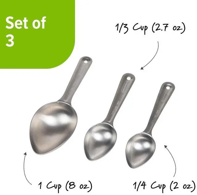 Main image of PrepSolutions Stainless Steel 3-Piece Measuring Scoops PS-628