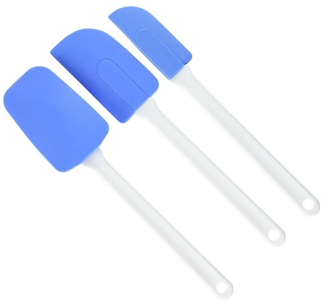 Main image of Progressive BA-3323 Set of 3 Rubber Spatulas (Blue/White)