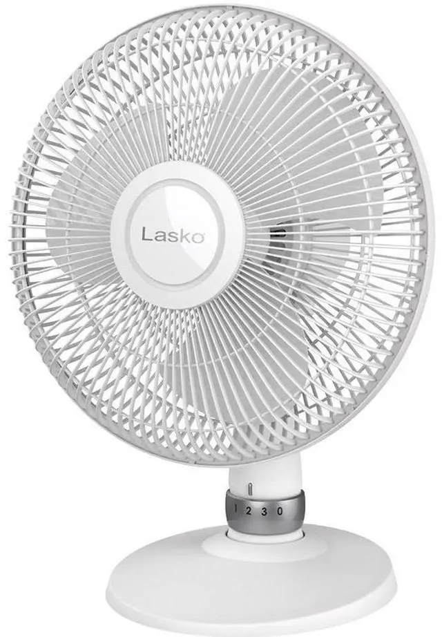 Main image of Lasko 12" Table Fan With Dial On Stand - White D12225