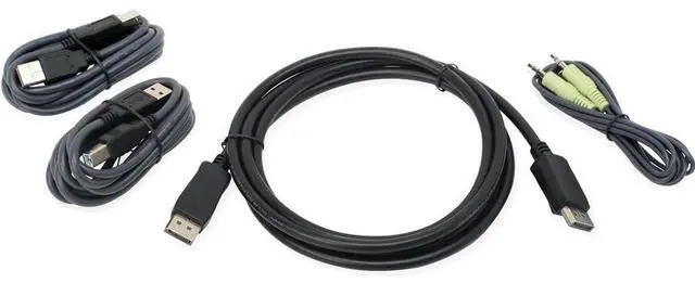 Alt view image 7 of 9 - IOGEAR 6ft DisplayPort, USB KVM Cable Kit with Audio (TAA)