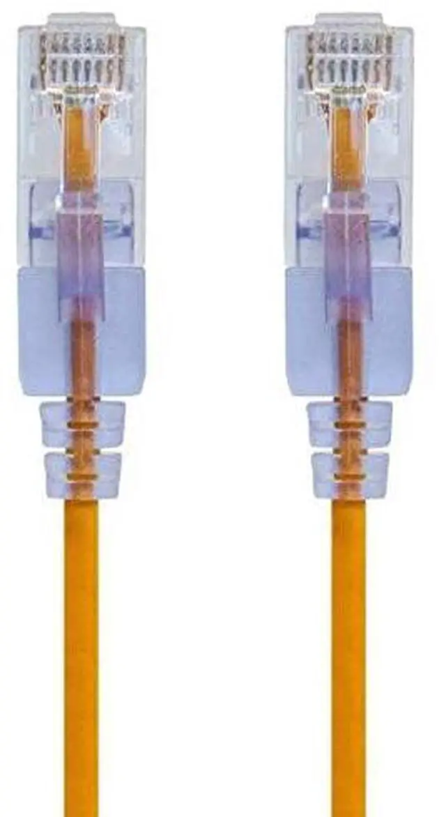 Alt view image 3 of 8 - Monoprice Cat6A Ethernet Patch Cable - 1 Feet - Yellow (10 Pack) Snagless RJ45 550Mhz UTP Pure Bare Copper Wire 10G 30AWG - SlimRun Series