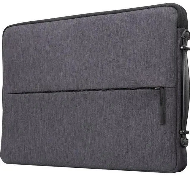 Alt view image 10 of 16 - lenovo urban laptop sleeve for 14" notebook, water resistant, soft padded compartments, accessory storage, reinforced rubber corners, extendable handle, gx40z50941, charcoal grey