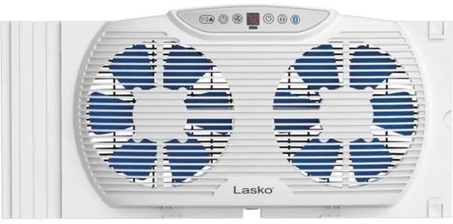 Main image of Lasko W09560 Bluetooth Twin 9" Window Fan Whole House Ventilation White