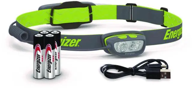 Main image of Pro Series Multi-Color Hybrid Headlamp Rechargeable Lithium Ion/4 AAA Batteries Included Gray/Green ENY38A42P